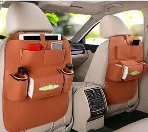 1 Pair of Car Seat Leather Storage Organizer