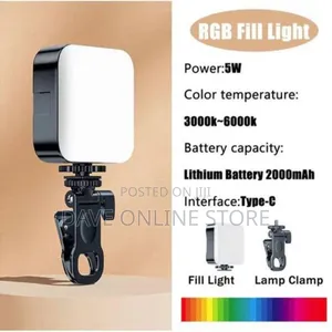 Pocket RGB Portable Led Ring Selfie Adjustable RBG Lamp