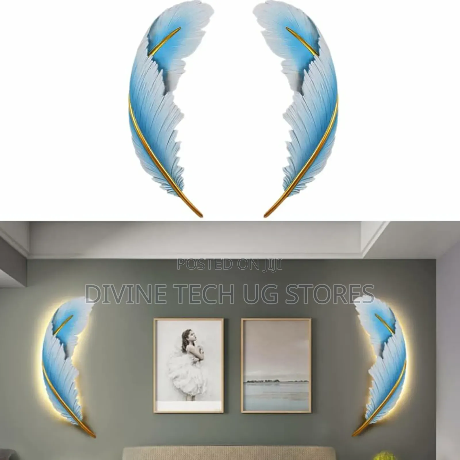 Angel Feather Light, 2 Pieces Feather Wall Lights - A Pair