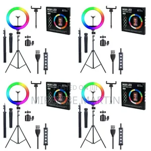 Rohs 12inches RGB Selfie Light + Tripod Stand