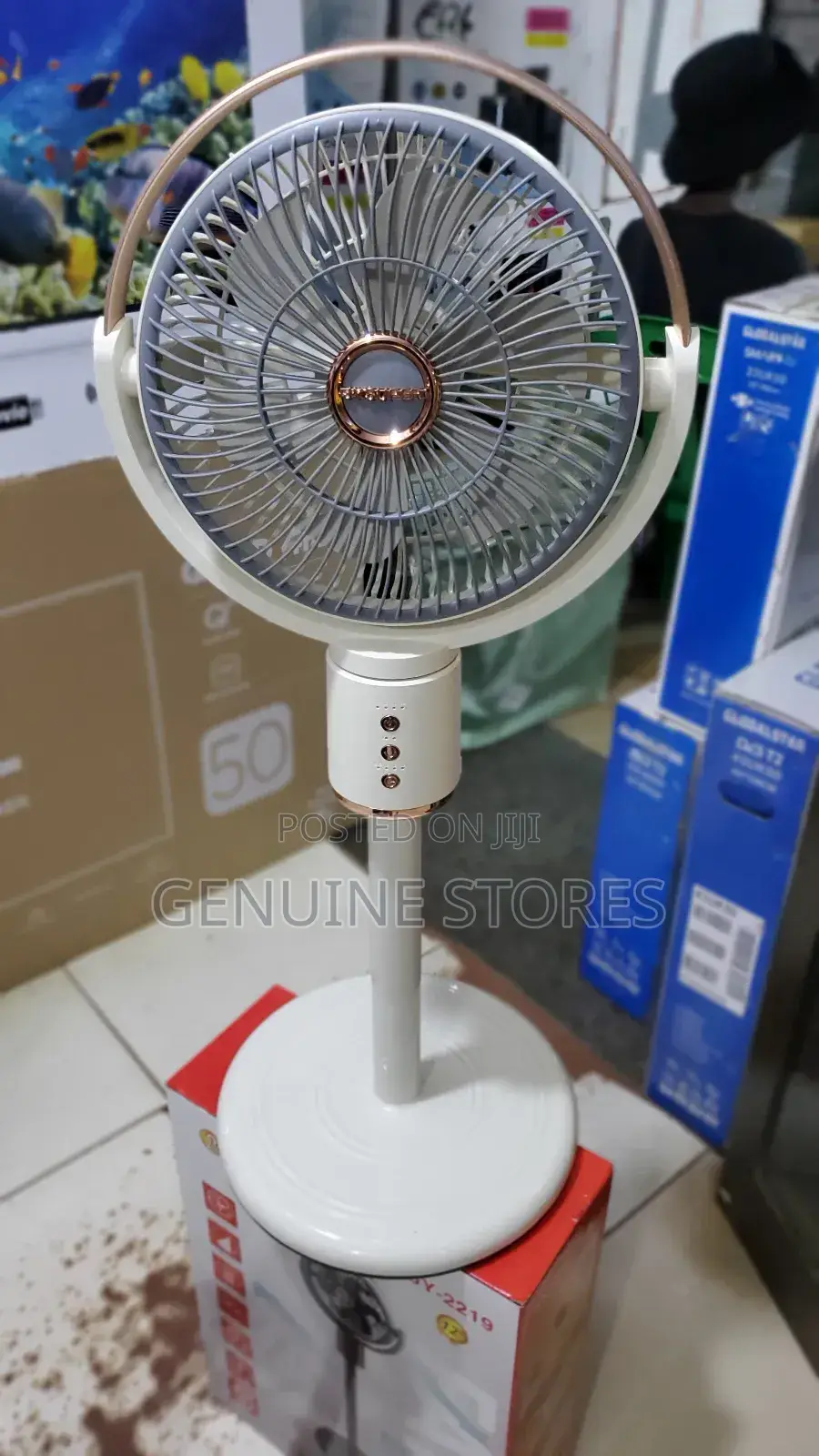 Jysuper Rechargeable Fan for Both Ac Dc