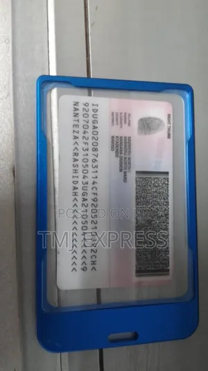 Metallic Card Holder With String