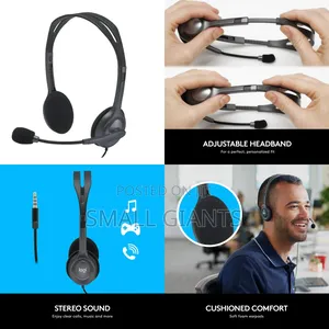Logitech H111 Wired on Ear Headphones With Mic