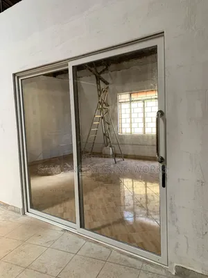 Aluminum Slidding Door With Clear Glass Two Shuttles