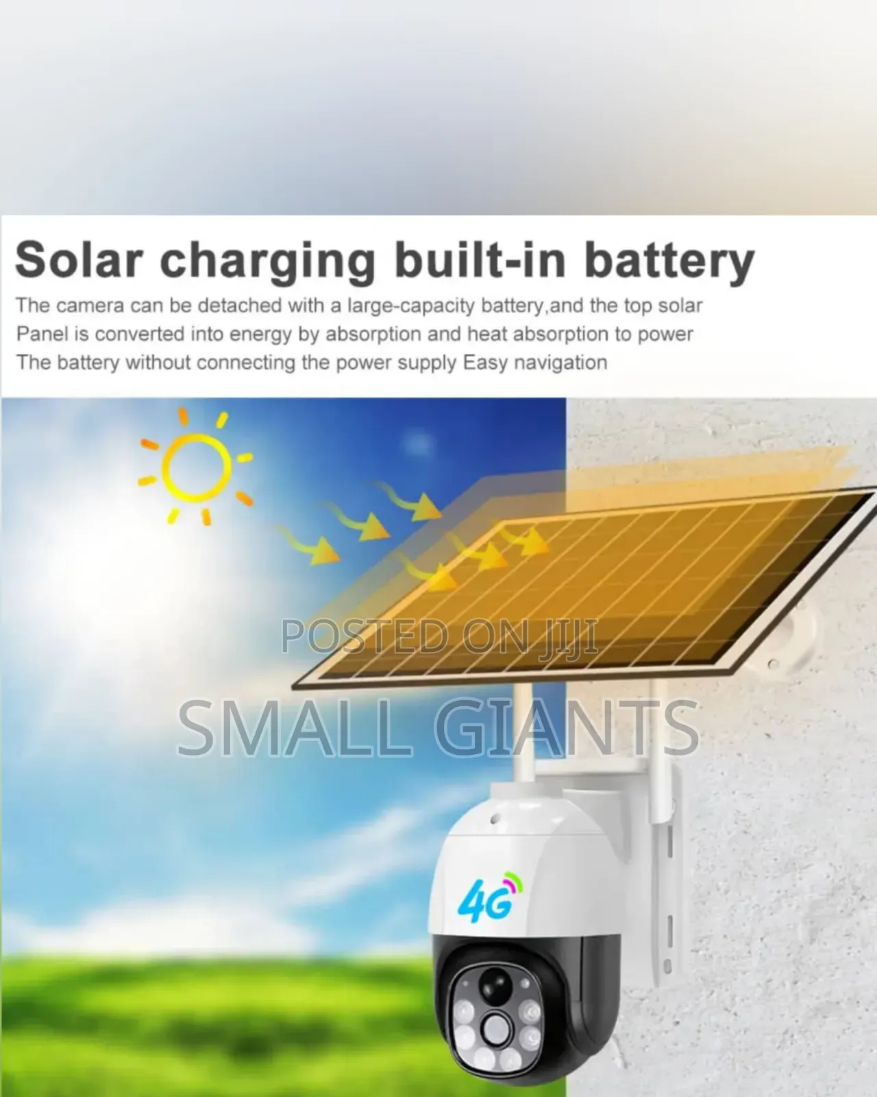 V380pro 4mp Full Colour Solar Panel Long-Range Outdoor Cam