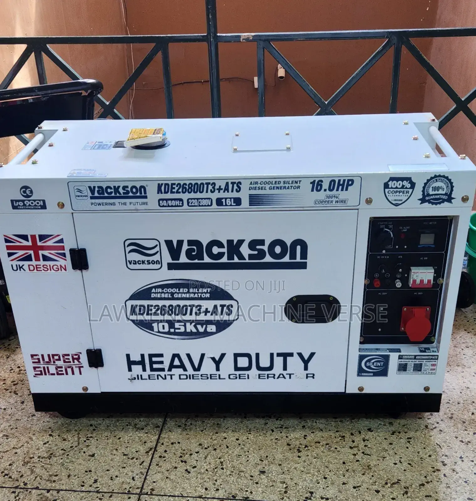 Silent Diesel Generator 10.5kva 3 Phase