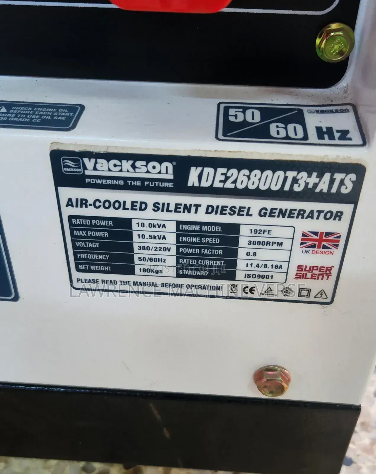 Silent Diesel Generator 10.5kva 3 Phase