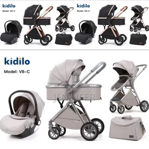 Kidilo Travel System Baby Stroller With Bassinet