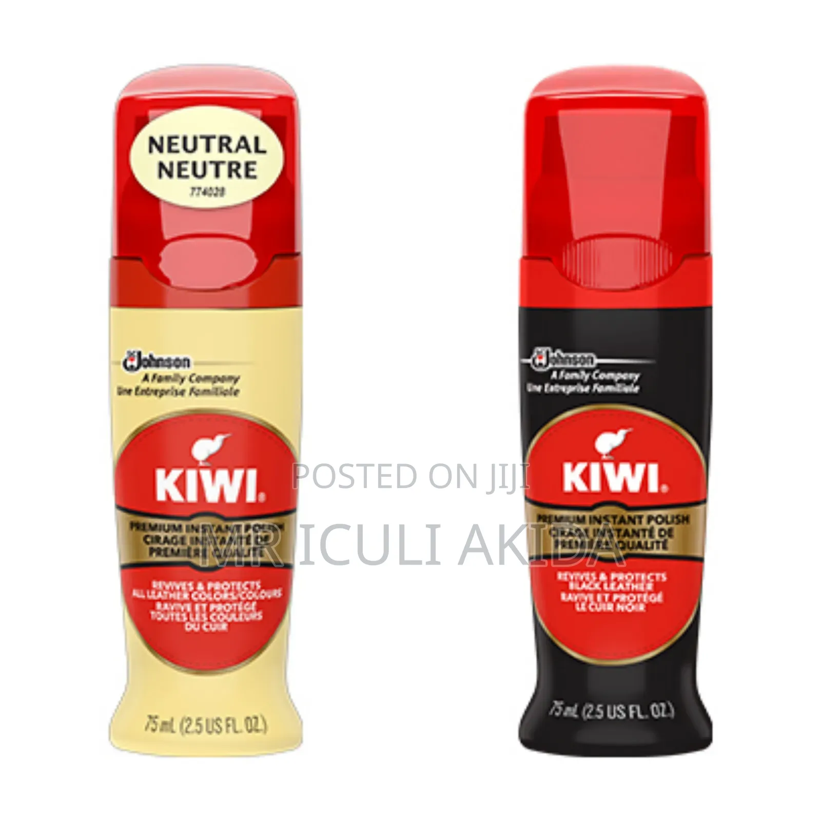 75ml Black/Neutral Kiwi Johnson Premium Instant Shoe Shiner