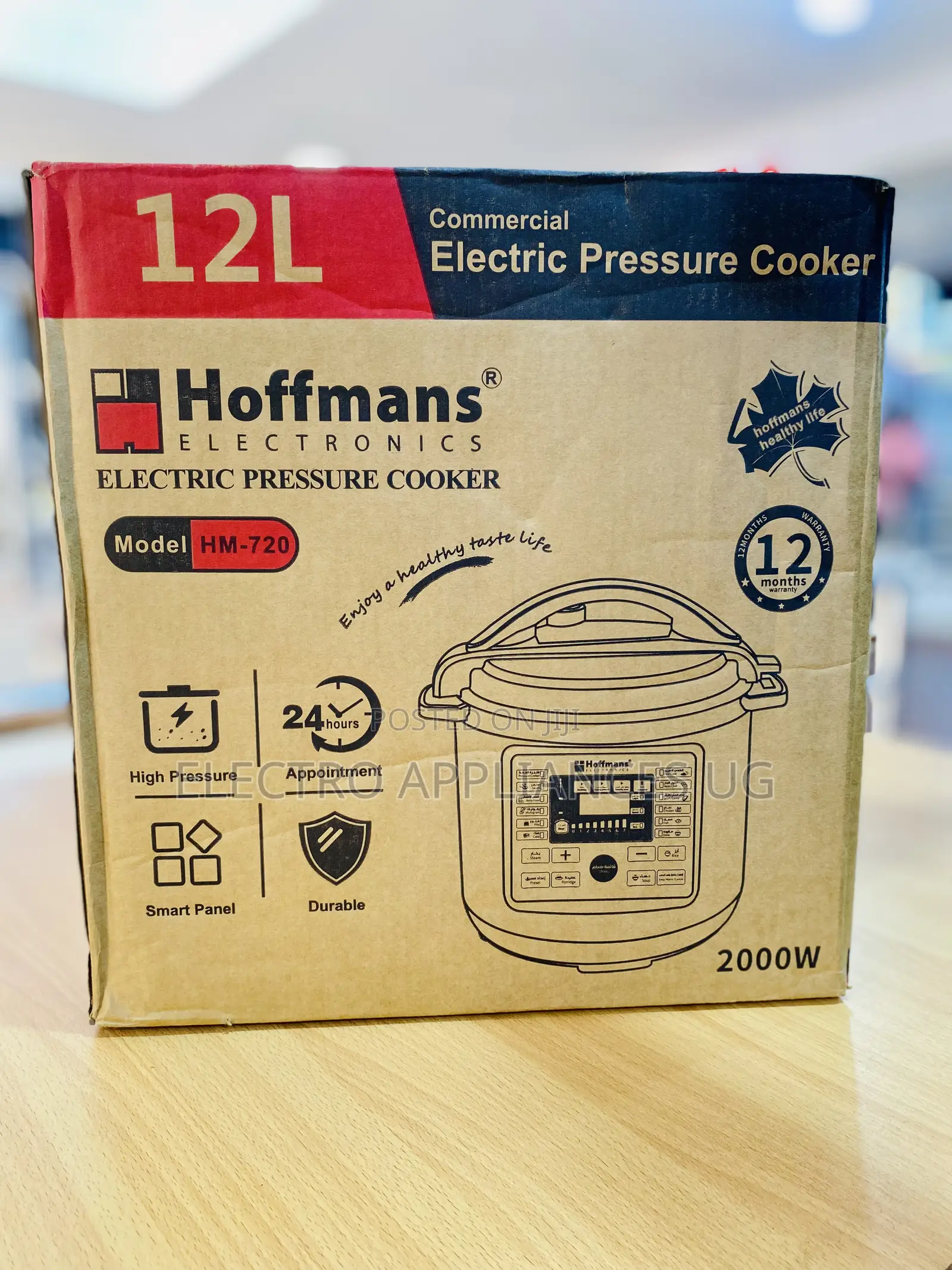 Hoffmans 12l Electric Pressure Cooker – Silver