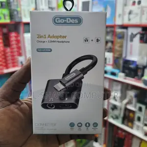 2 in 1 Go-Des Type-C to Type-C + 3.5mm Headset