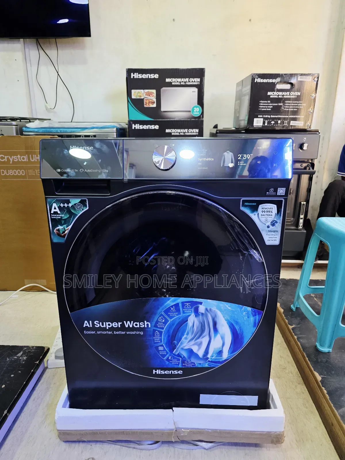 Artificial Intelligence Hisense Smart 12kgs Washing Machine