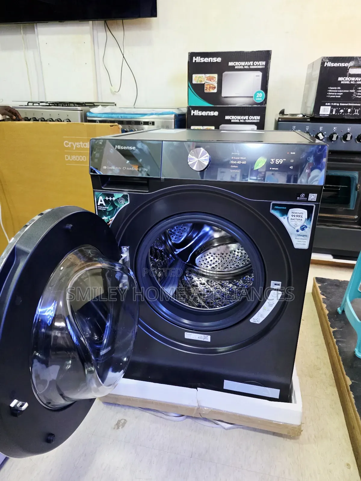 Artificial Intelligence 12kgs Hisense Washingmachine