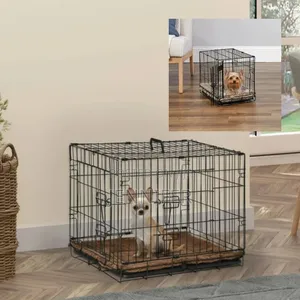 Compact and Portable Folding Metal Dog Cage