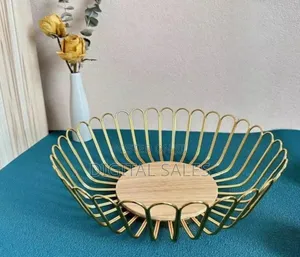Gold Fruit Baskets Round