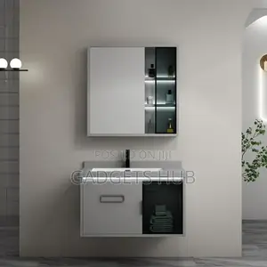 Wall Mount Bathroom Vanity Cabinets Basin and Led Mirrors
