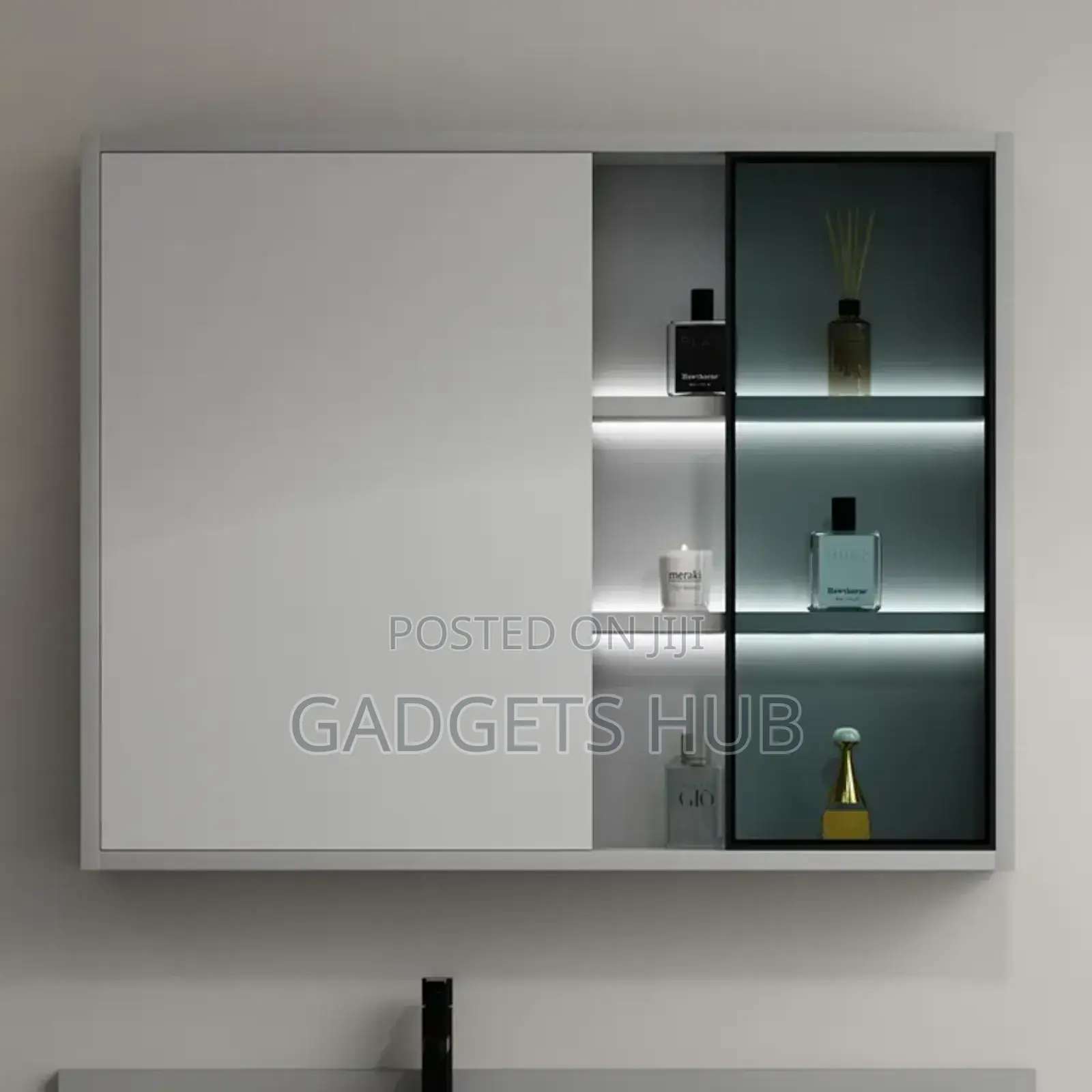 Wall Mount Bathroom Vanity Cabinets Basin and Led Mirrors