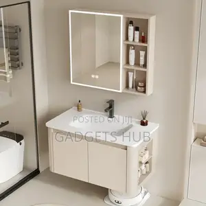 Bathroom Basin Cabinet With Led Bath Mirror