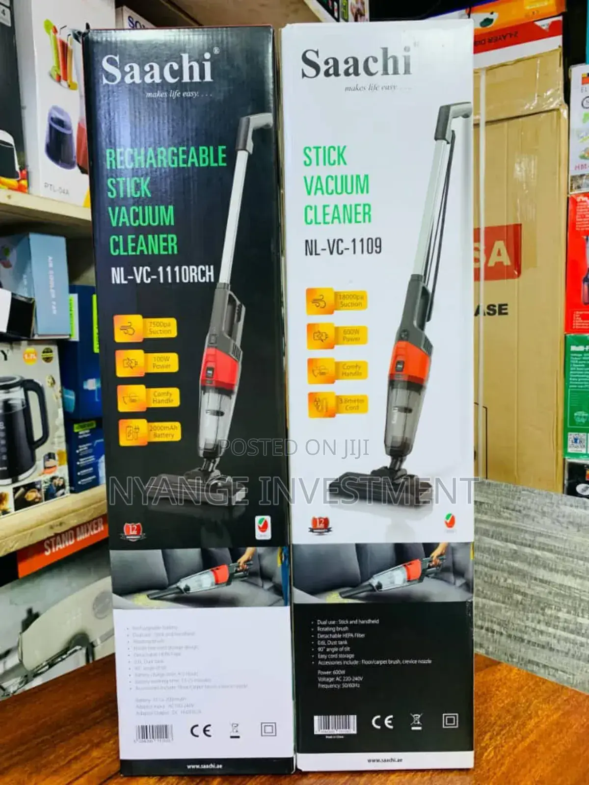 2-in-1 Rechargeable Cordless Stick Vacuum Cleaner