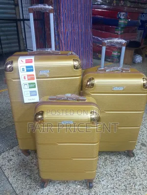Full Set of Classy Suitcase. 3pcs. ( Gold)