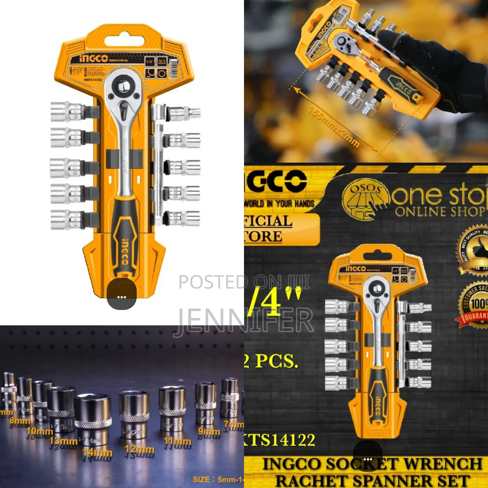 Ingco 12pcs Sockets and Ratchets Tool Set