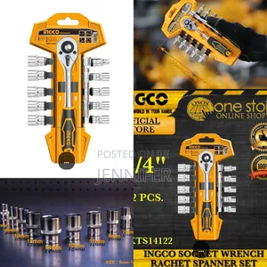 Ingco 12pcs Sockets and Ratchets Tool Set