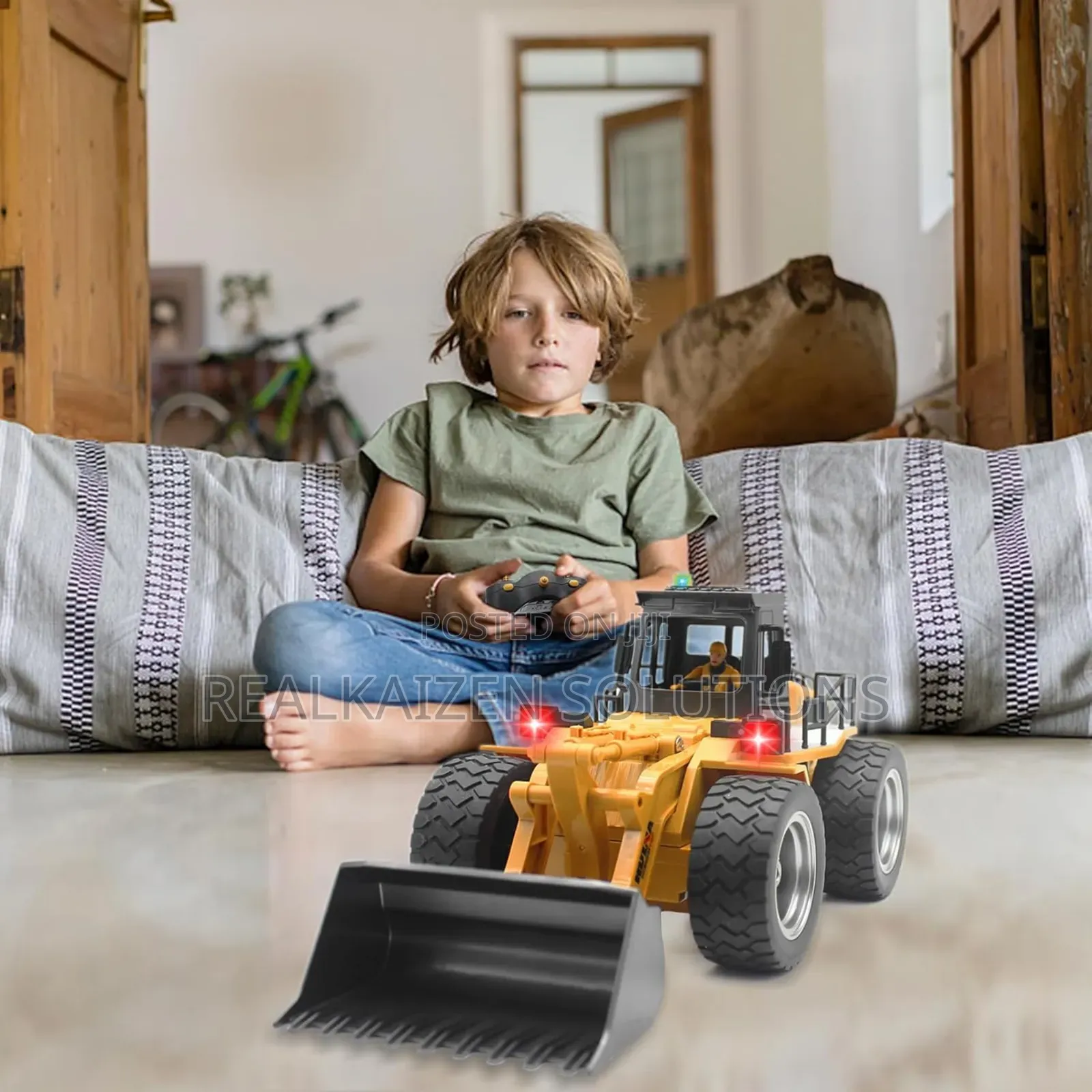 Children 9ch Remote-Controlled Construction Bulldozer Loader