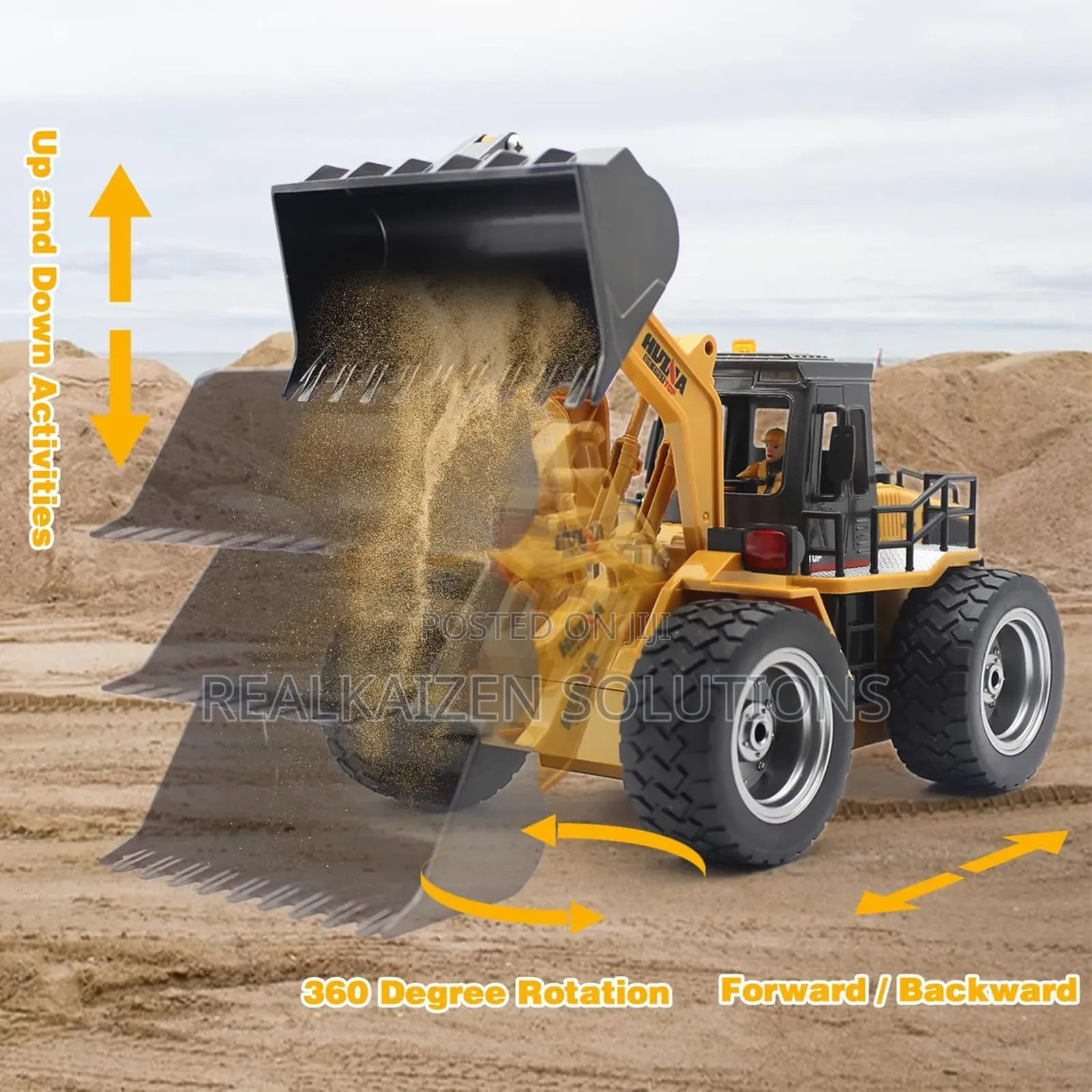 Children 9ch Remote-Controlled Construction Bulldozer Loader