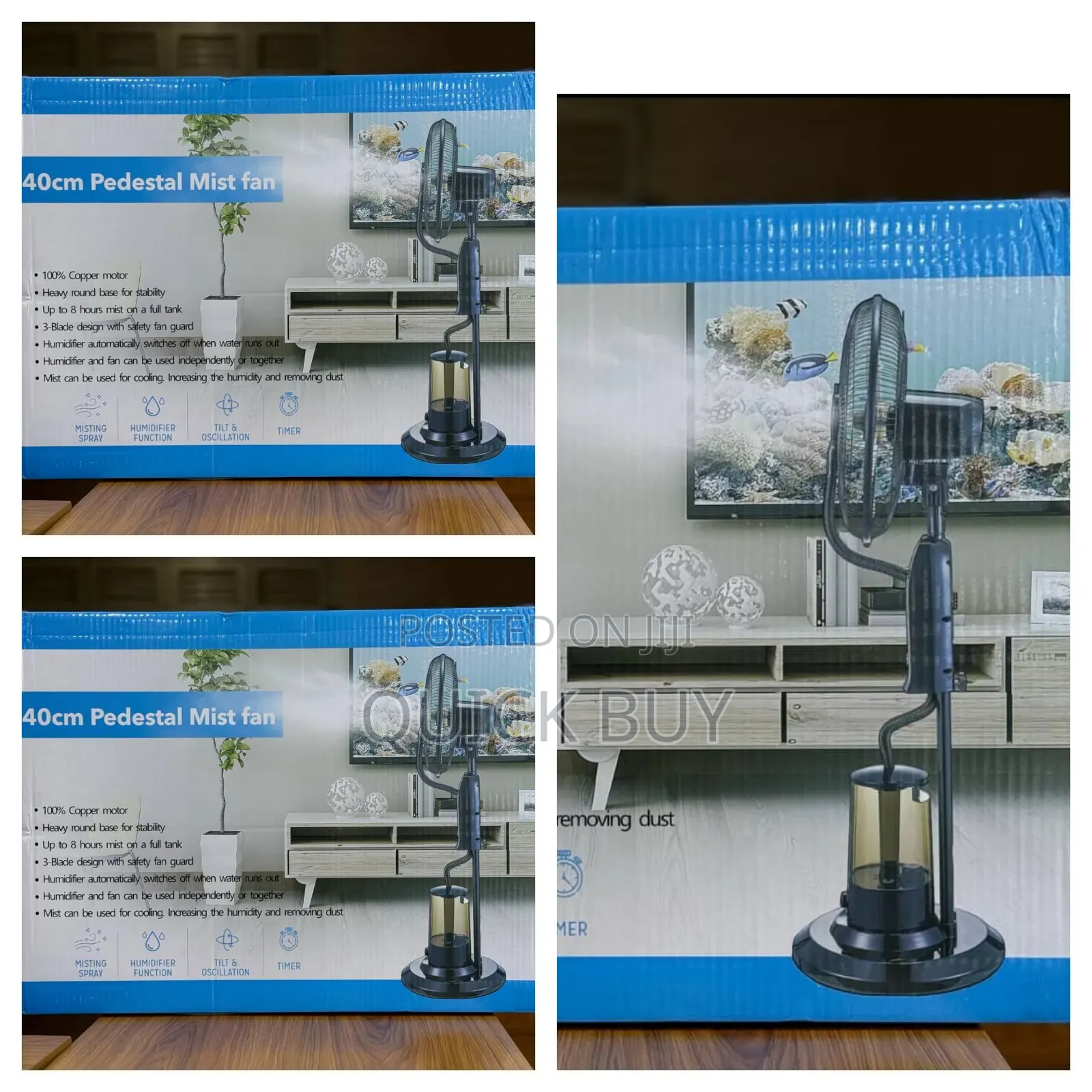 New 40cm Pedestal Mist Fan