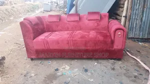 7 Seater Sofa Set Available for Sale Maroon in Colour