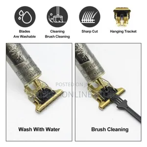 Gueeton Rechargeable Simple Style Hair Clipper Gold