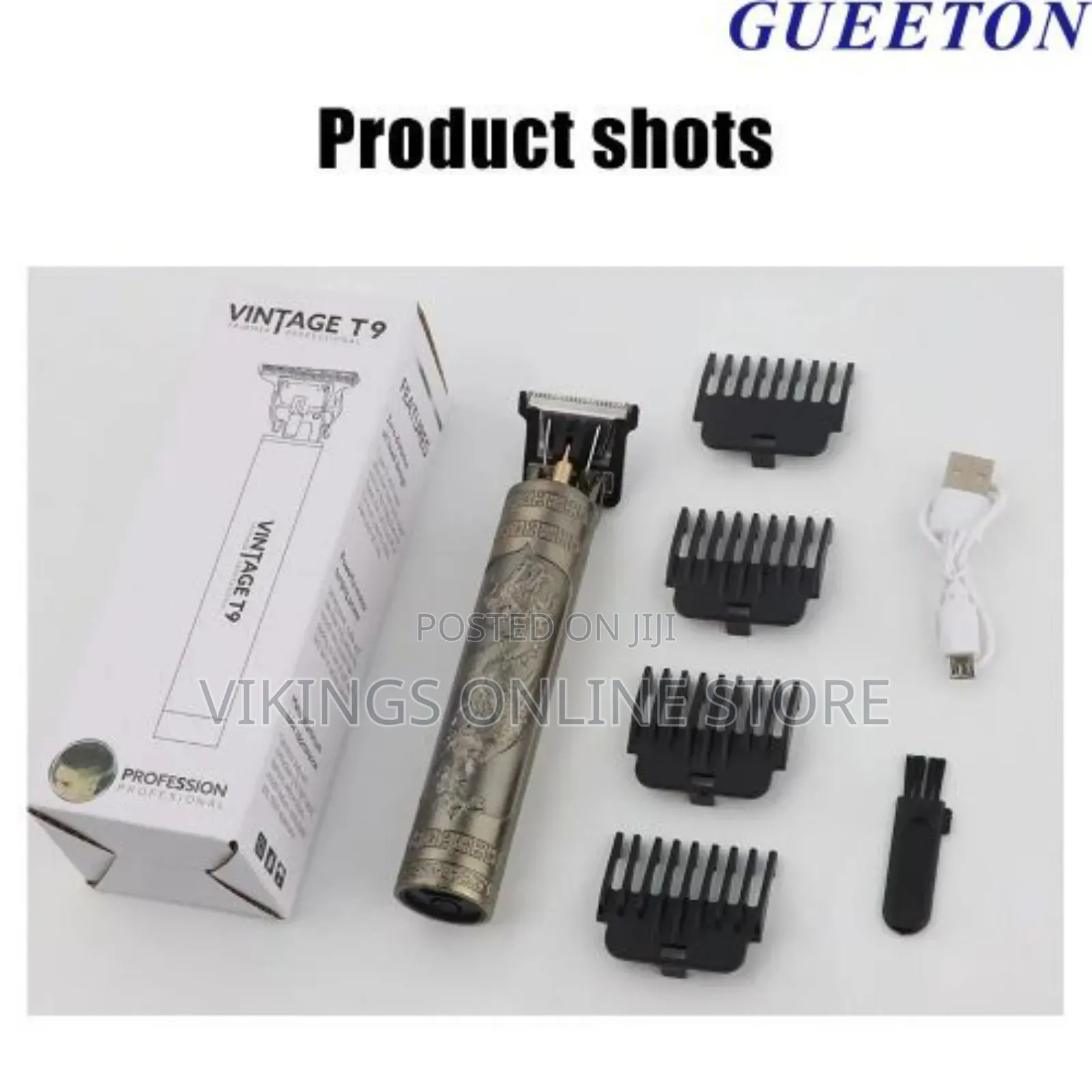 Gueeton Rechargeable Simple Style Hair Clipper Gold