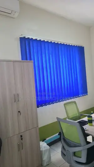 Heavy Blue Vertical Blind Curtains