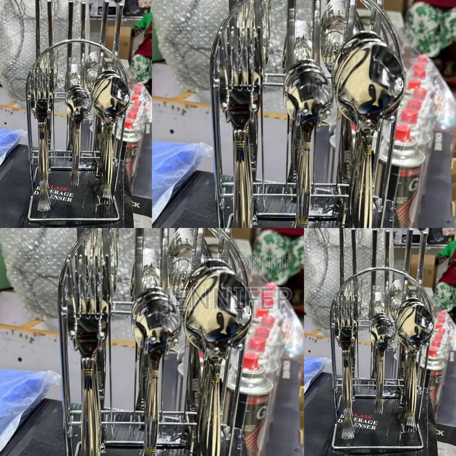 24 PCS Self Design Dinner Cutlery (Forks, Spoons Knives)