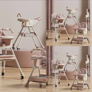 Baby Convertible High Feeding Chair Pink