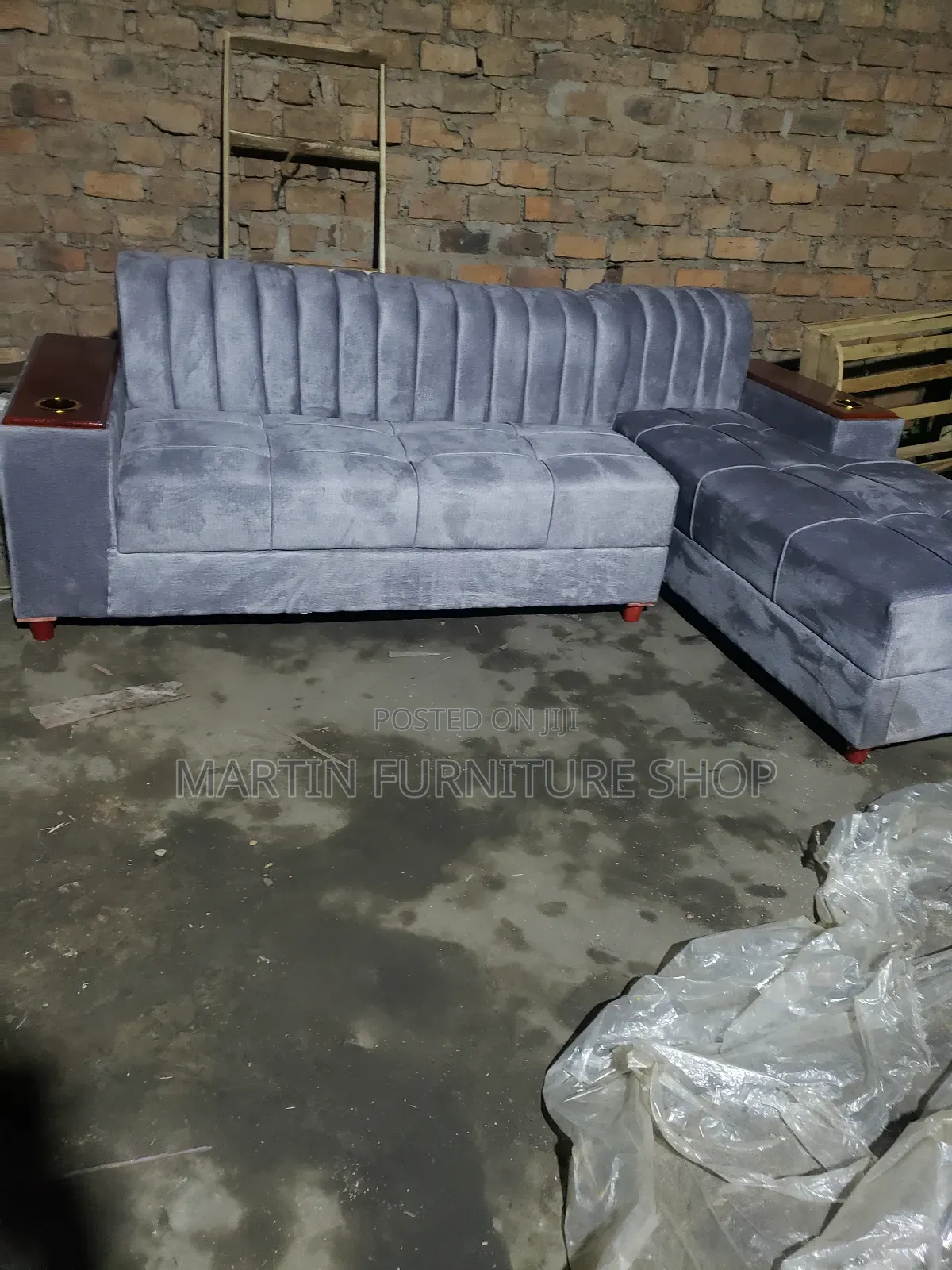 Grey 6 Seater Sofa Set Available for Sale