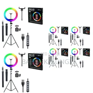 12"Inches Dimmable RGB Led Ring Light With Tripod Stand
