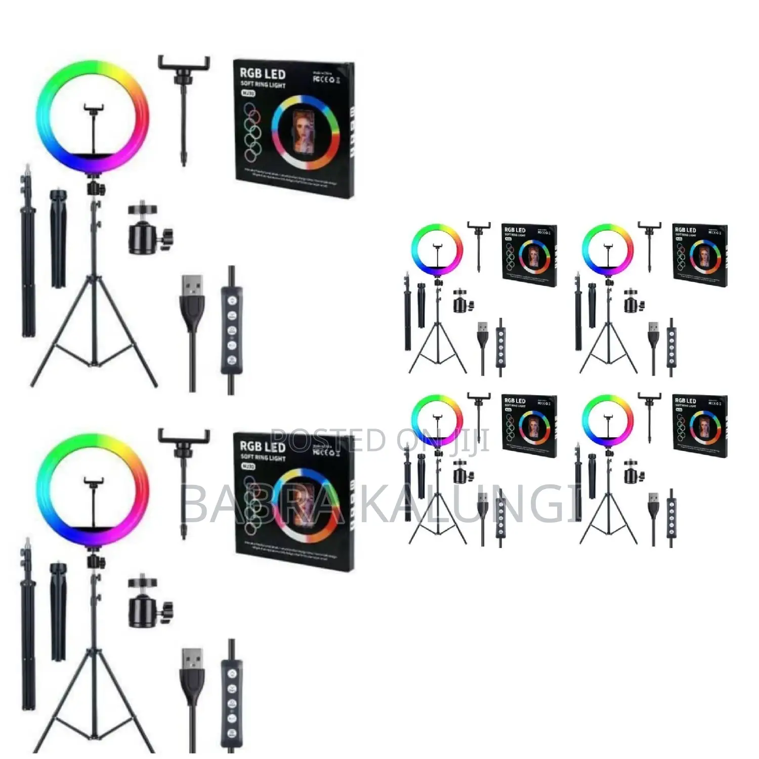 12"Inches Dimmable RGB Led Ring Light With Tripod Stand