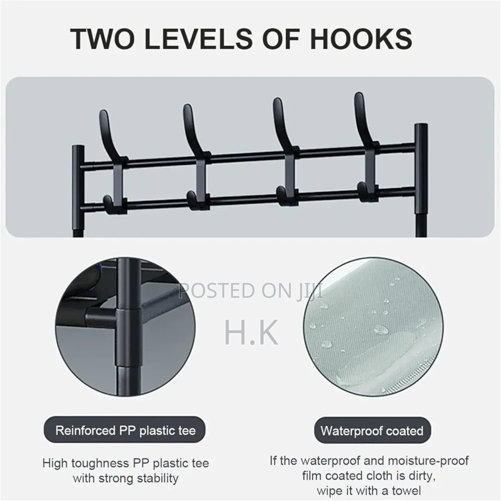 2-in-1 Cloth Rack With Shoe Storage.