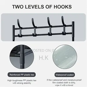 2-in-1 Cloth Rack With Shoe Storage.