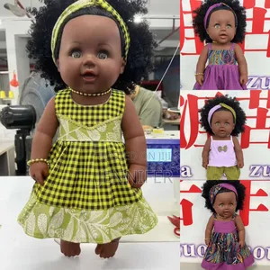 Medium Size Kids Play Black Dolls