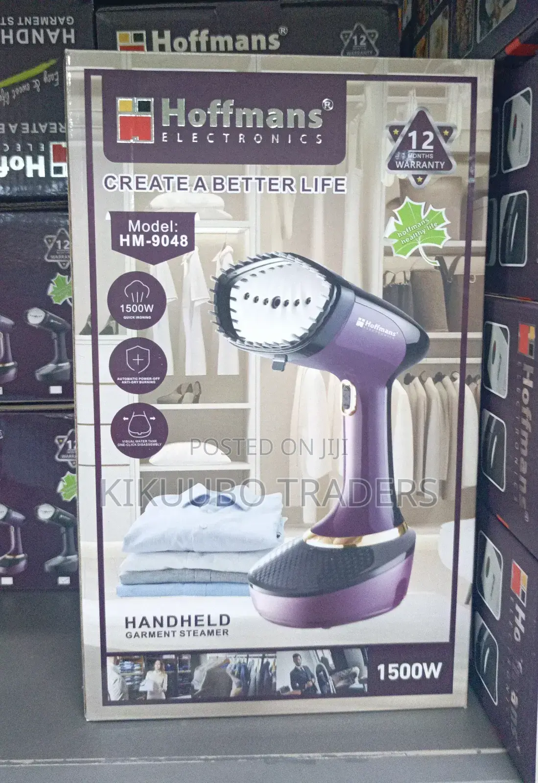 Hoffman Handheld Garment Steamer 1500w Hm-9048