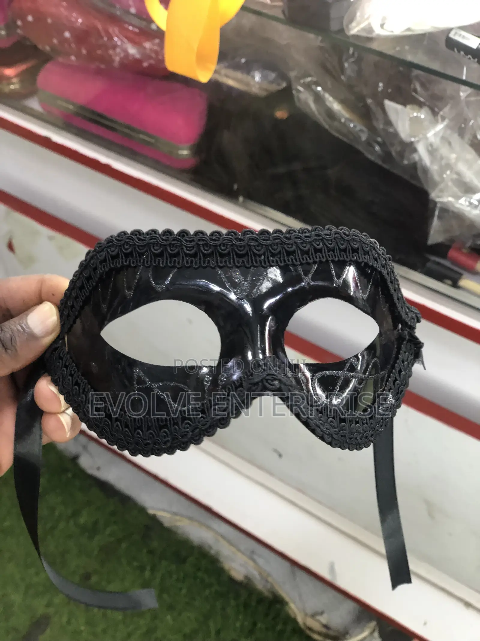 Halloween Black Silver Sexy Half Face Blindfold Mask