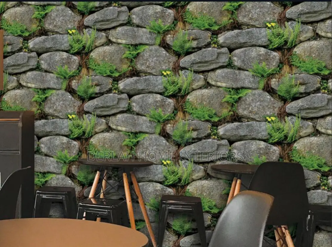 Natural Wallpaper Design in Grey