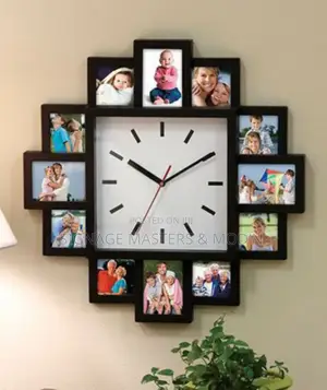 Photo Frames Family Wall Clock