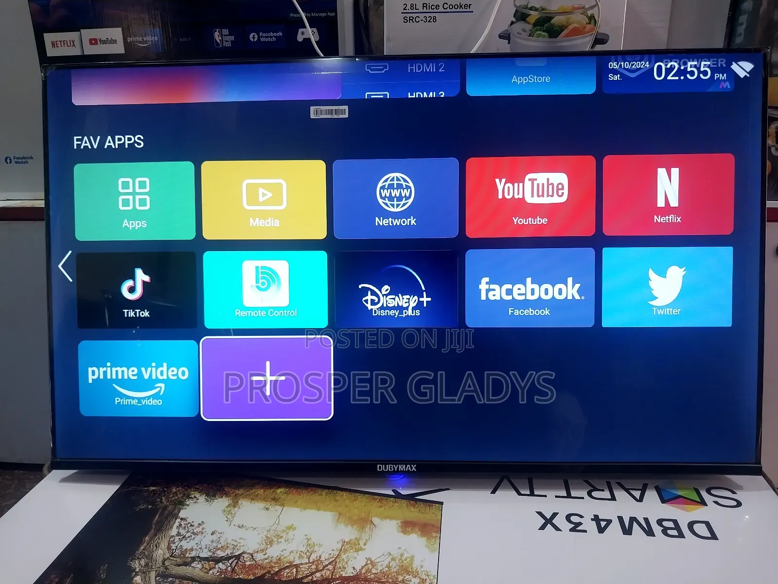 43 Inches Led Dubemax Smart Digital Flat Screen Flameless.