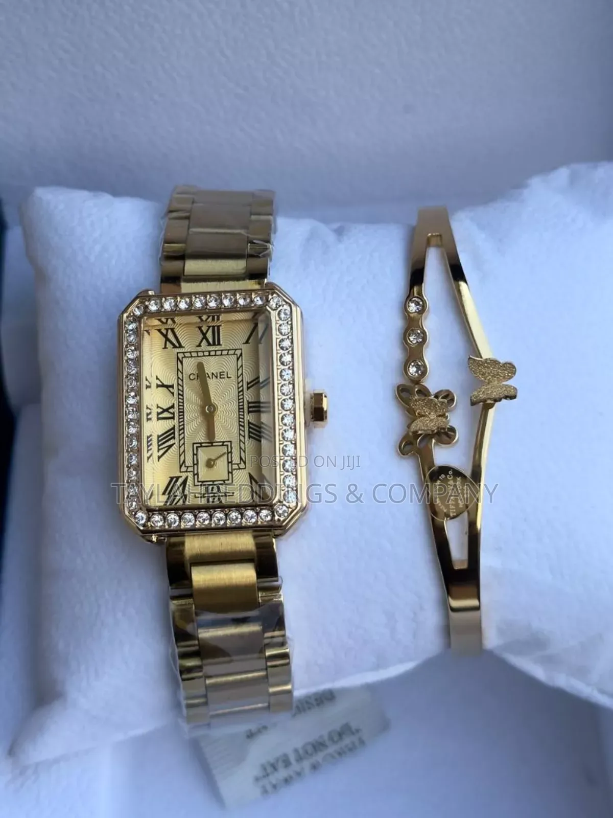 Chanel Luxury Style Women's Watch With Rectangular Dial