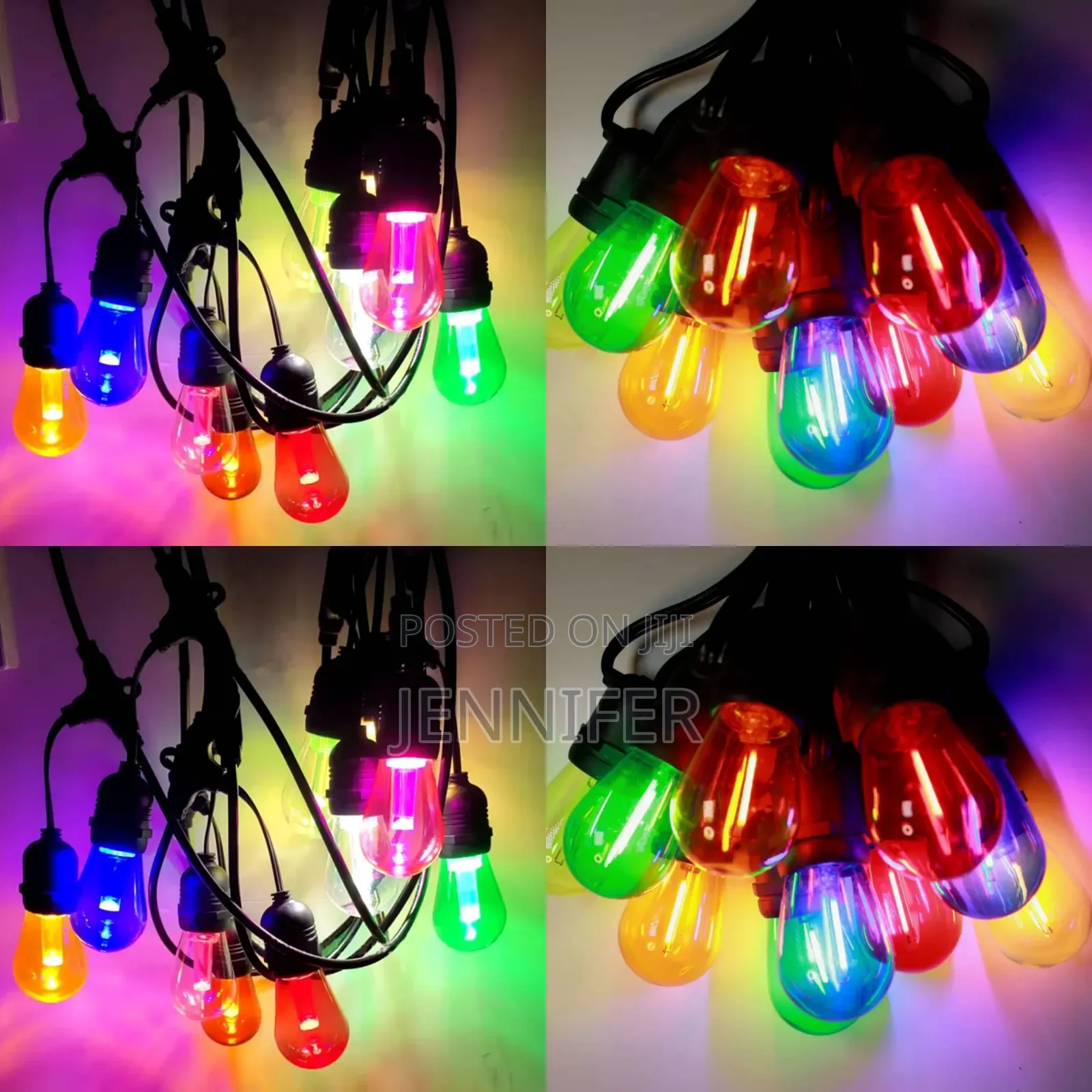 10pcs Waterproof Coloured Led String Bulbs