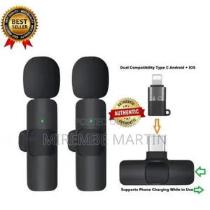  Double Wireless Lapel Microphone Tie Mic Type-C Phones