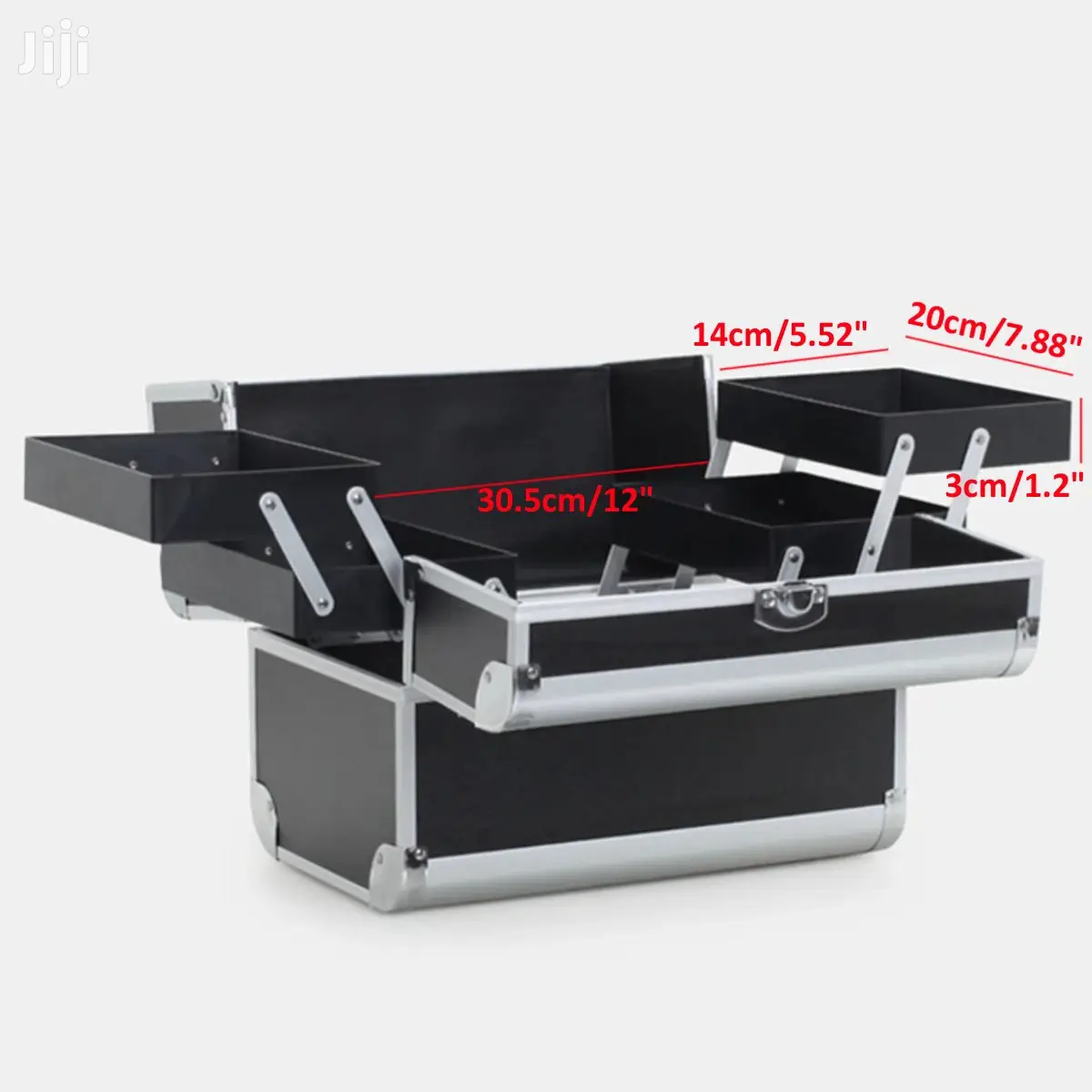 Portable Lockable Makeup Train Case Makeup Box for Jewelry